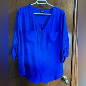Torrid Blue Harper Blouse Size 1